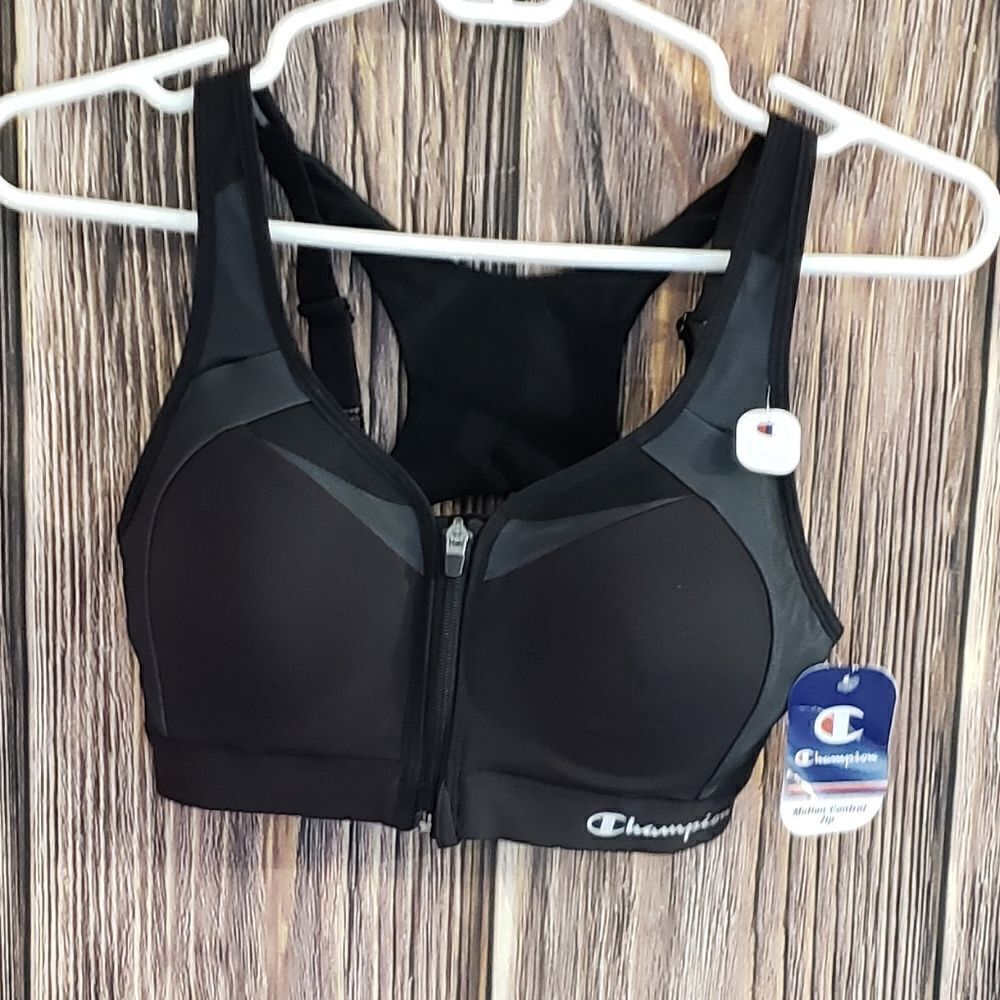 NWT Champion Maximum Support Zip Front, Sz 34B